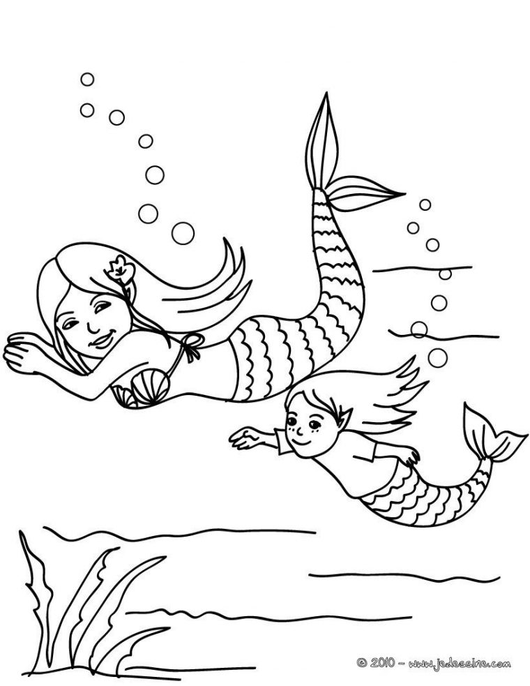 Coloriage Sirene Gratuit – Gratuit Coloriage tout Coloriage Sirene Et Princesse