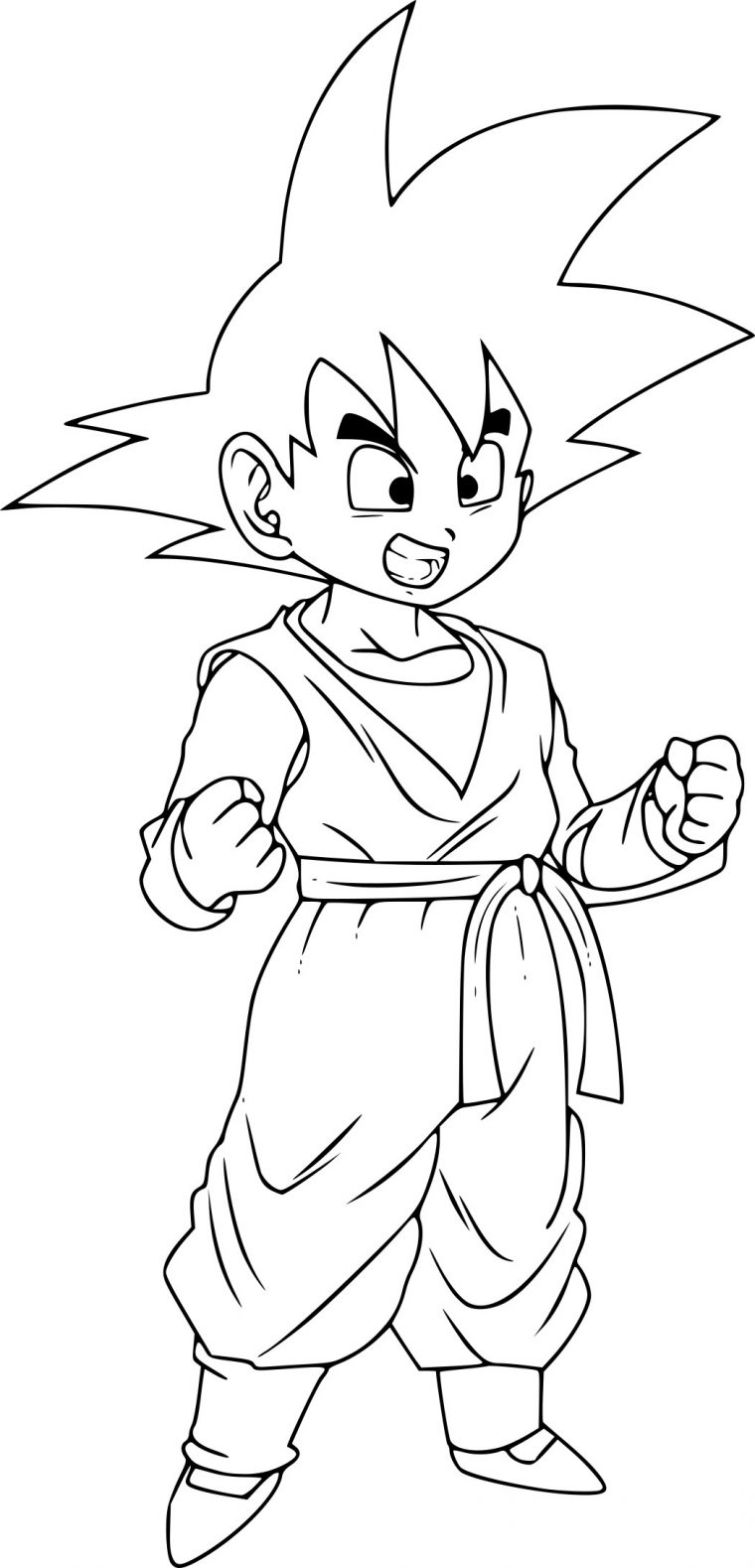 Coloriage Son Goten Et Dessin À Imprimer dedans Coloriage De Dessin Animé