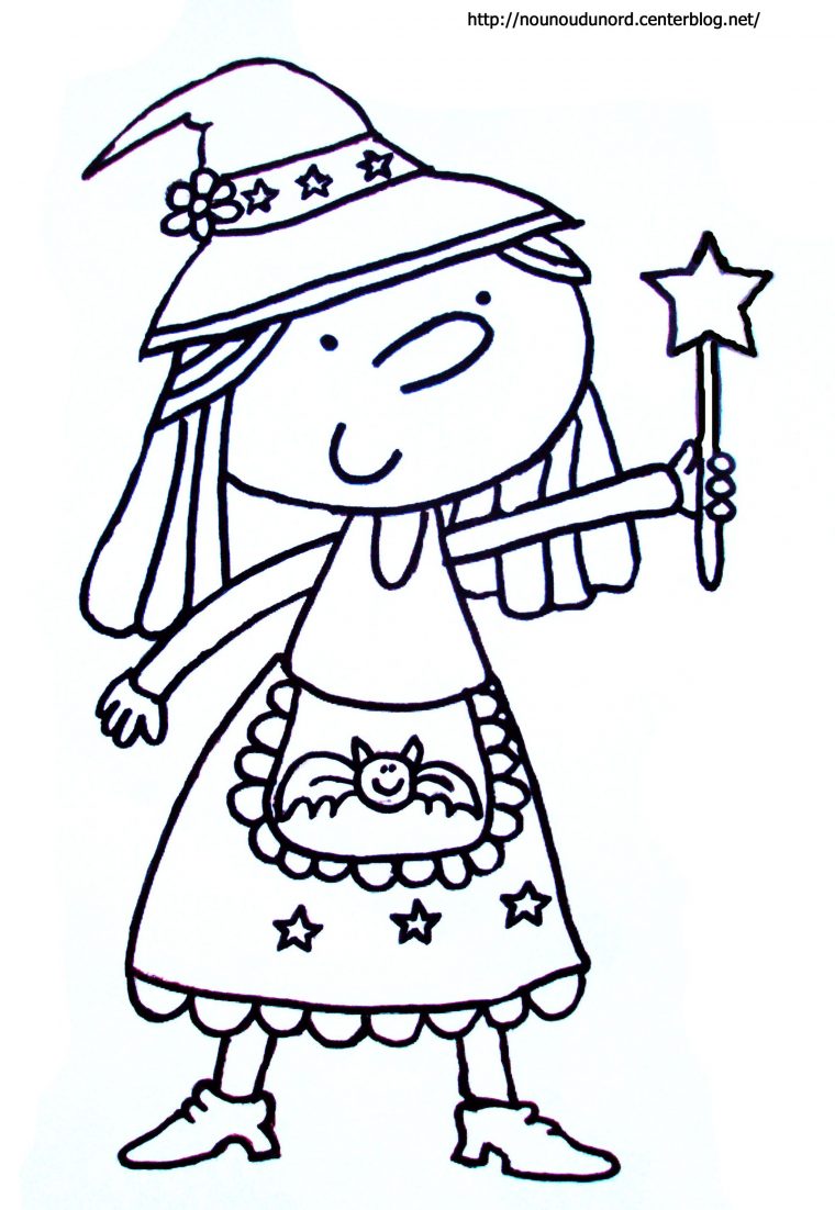 Coloriage Sorcière Pour Halloween avec Coloriage Pour Halloween