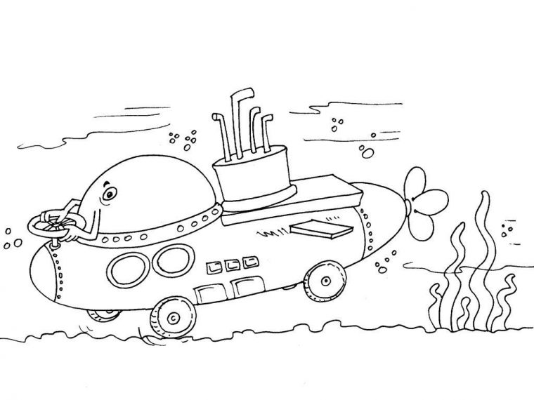 Coloriage Sous-Marin 24 – Coloriage Sous Marins serapportantà Coloriage Sous Marin