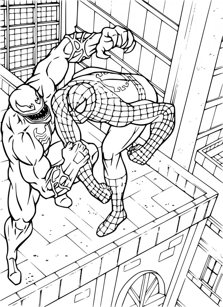 Coloriage Spiderman Contre Venom À Imprimer Et Colorier tout Dessin A Imprimer Spiderman