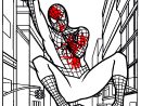 Coloriage Spiderman - Sans Dépasser à Spiderman A Colorier