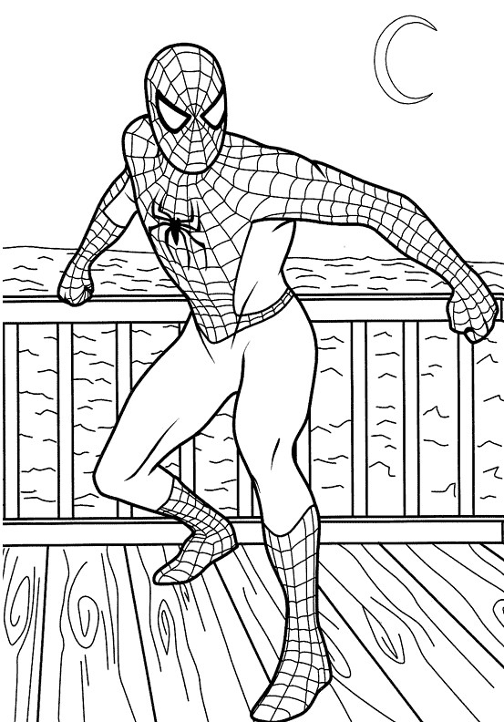 Coloriage Spiderman Super Héro Dessin Gratuit À Imprimer destiné Coloriage Spiderman À Imprimer Gratuit 