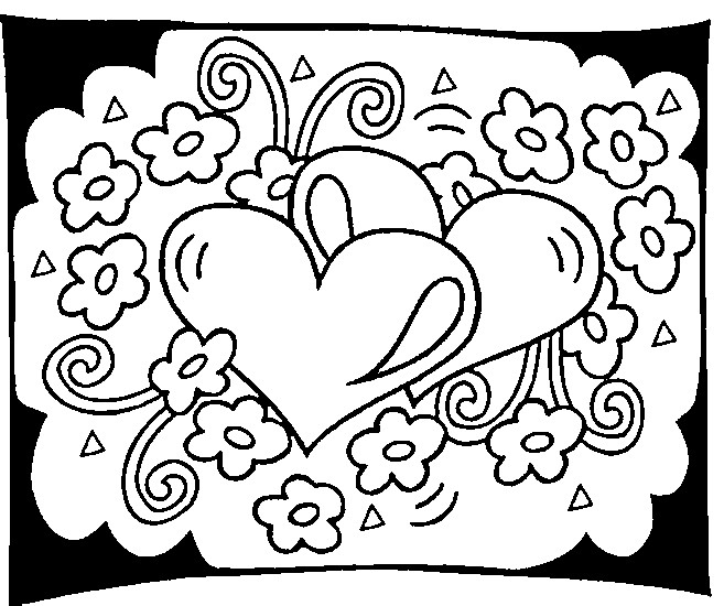 Coloriage St-Valentin Gratuit À Imprimer destiné Dessin De St-Valentin