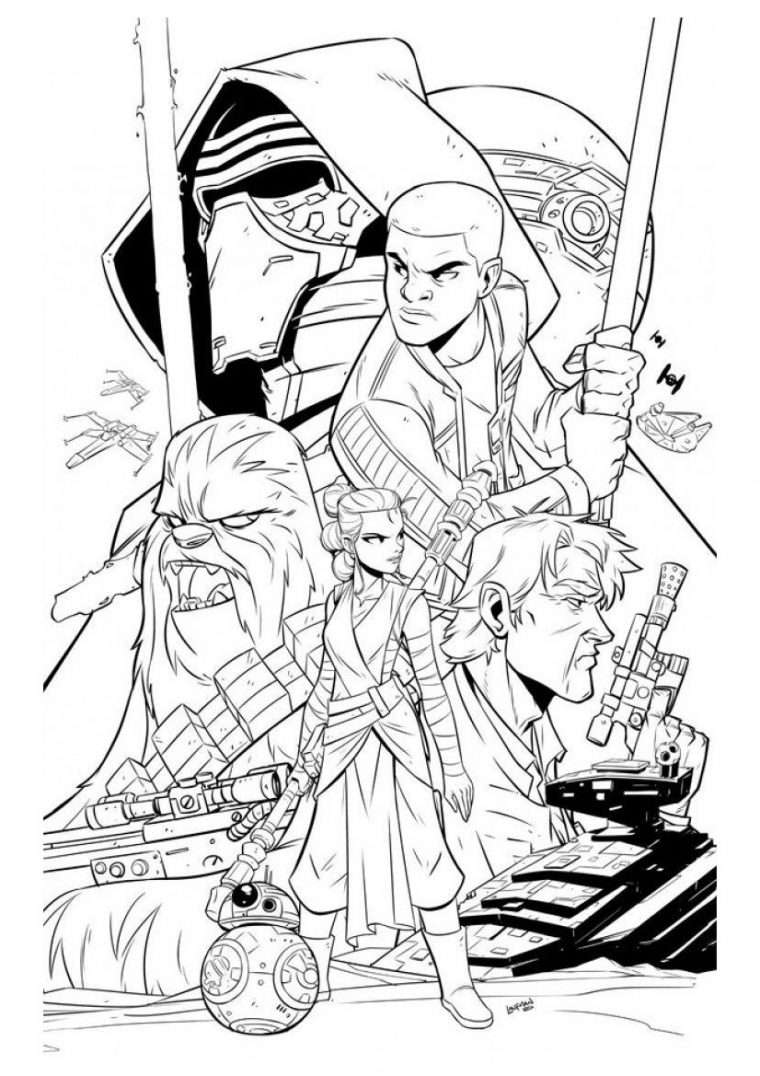 Coloriage Star Wars  20 Images À Imprimer Gratuitement dedans Stars Wars Dessin