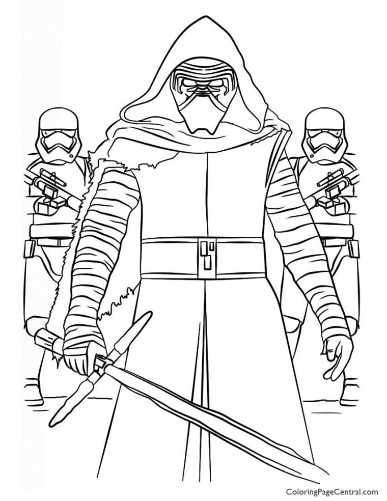 Coloriage Star Wars Kylo Ren  Coloriage Kids destiné Dessin De Star Wars