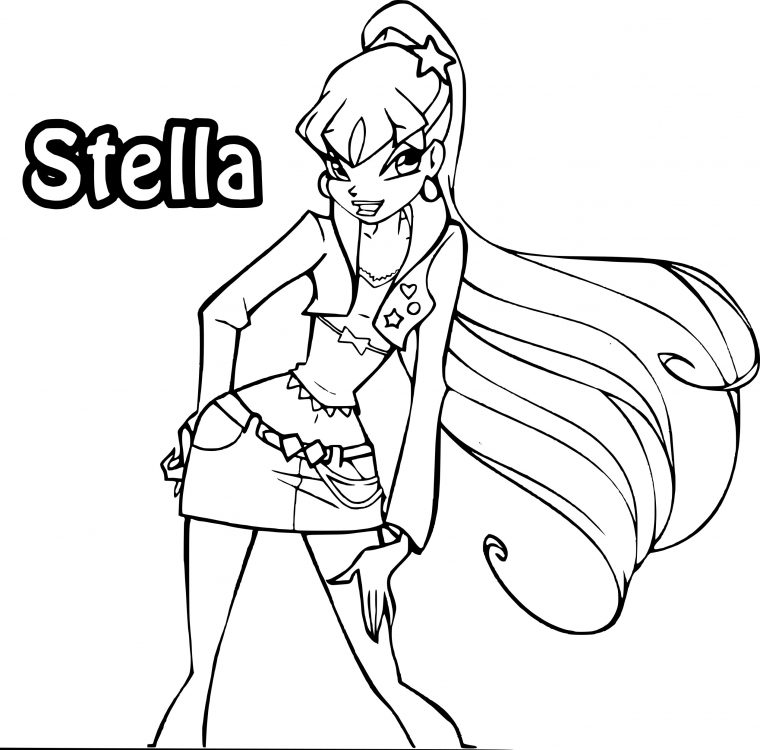 Coloriage Stella Winx Club À Imprimer Gratuit dedans Coloriage A Imprimer Winx