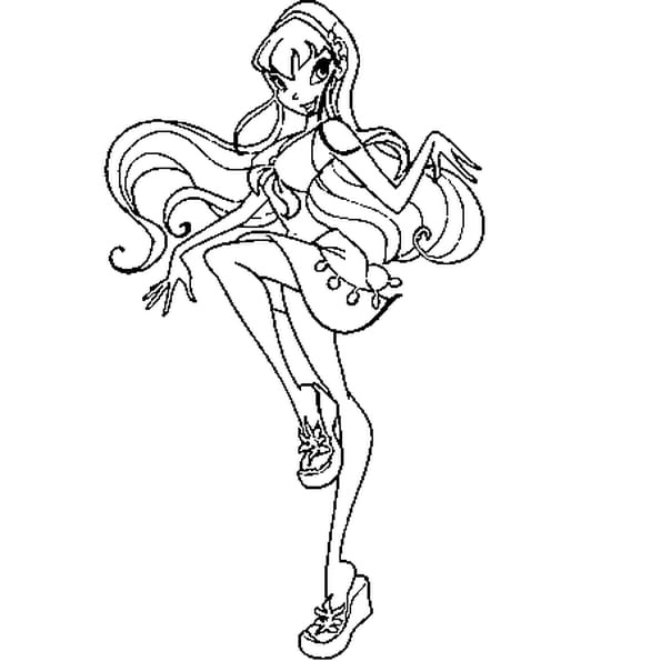 Coloriage Stella Winx En Ligne Gratuit À Imprimer avec Coloriage De Winx À Imprimer