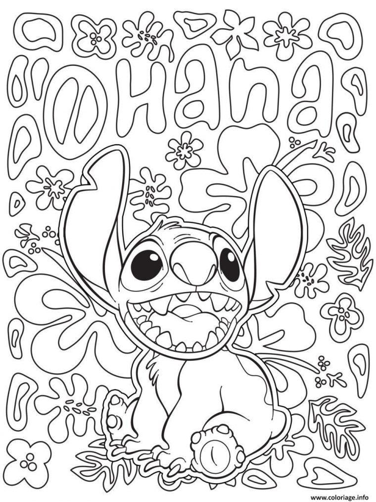 Coloriage Stitch Disney Adulte Dessin Disney Adulte À Imprimer dedans Coloriage Ariel À Imprimer