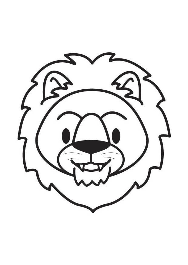 Coloriage Tête De Lion - Coloriages Gratuits À Imprimer à Coloriage Tete