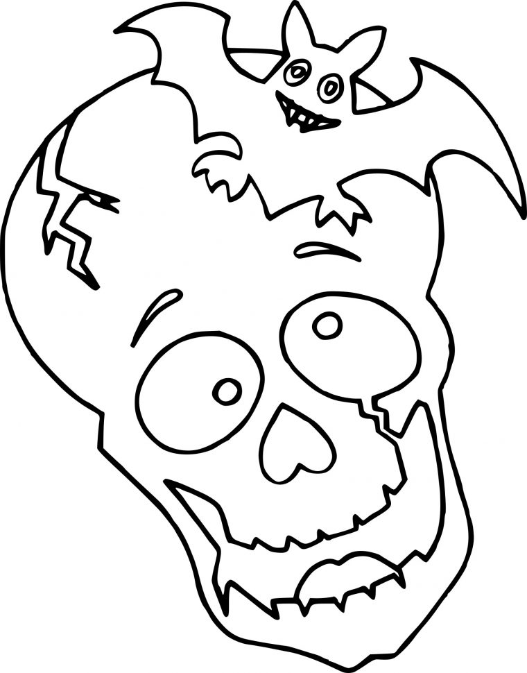 Coloriage Tête De Mort Halloween À Imprimer tout Tete De Mort Dessin Facile