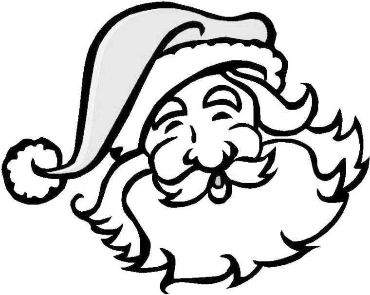 Coloriage Tête De Père Noël tout Dessin Tete De Pere Noel