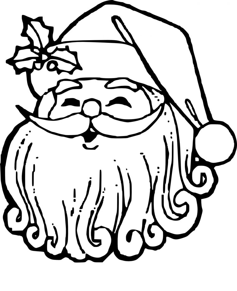 Coloriage Tête Du Père Noël À Imprimer Sur Coloriage De à Coloriage Pere Noel À Imprimer