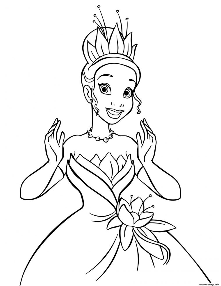 Coloriage Tiana Dans La Princesse Et La Grenouille En 2009 concernant Coloriage De Princesse Disney