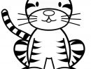 Coloriage Tigre Tigron Simple Pour Enfants - Jecolorie intérieur Tigre Coloriage
