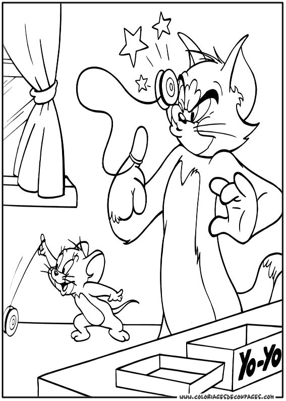 Coloriage Tom Et Jerry #24222 (Dessins Animés) - Album De tout Dessins Animés Tom Et Jerry 