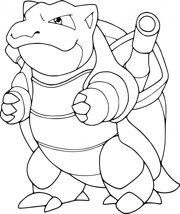 Coloriage Tortank Pokemon À Imprimer pour Pokemon Coloriages 