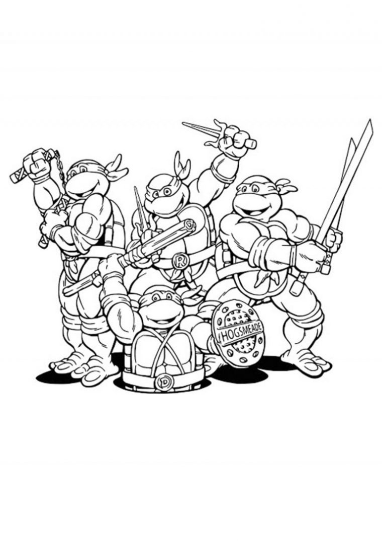 Coloriage Tortues Ninja À Imprimer Gratuitement destiné Tortue Ninja Coloriage