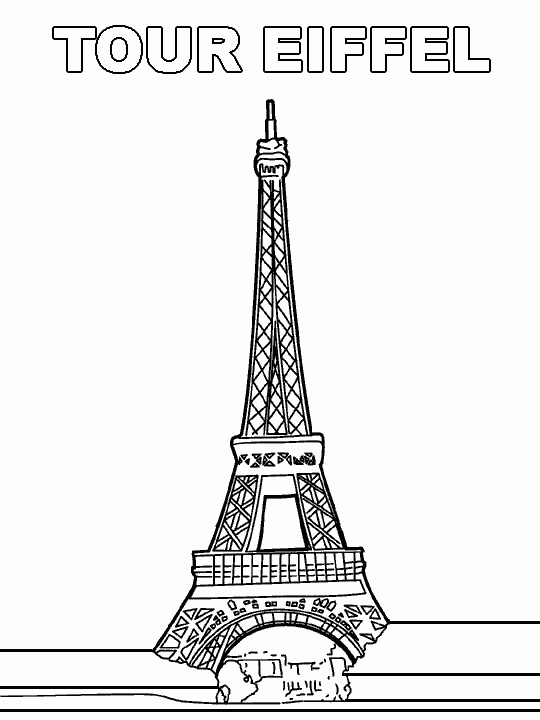 Coloriage Tour Eiffel À Colorier - Dessin À Imprimer avec Coloriage Tour Eiffel 