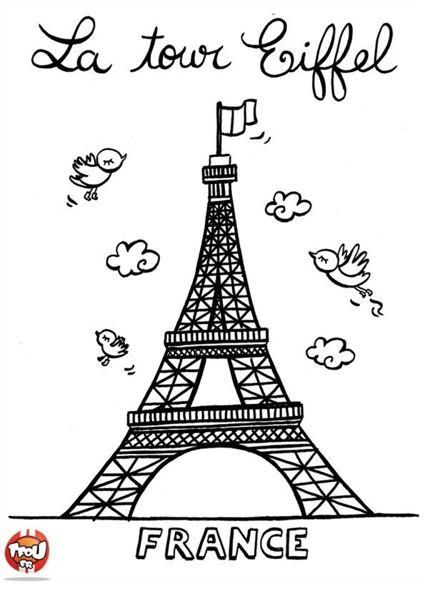 Coloriage Tour Eiffel À Colorier - Dessin À Imprimer serapportantà Dessin Tour Eiffel 