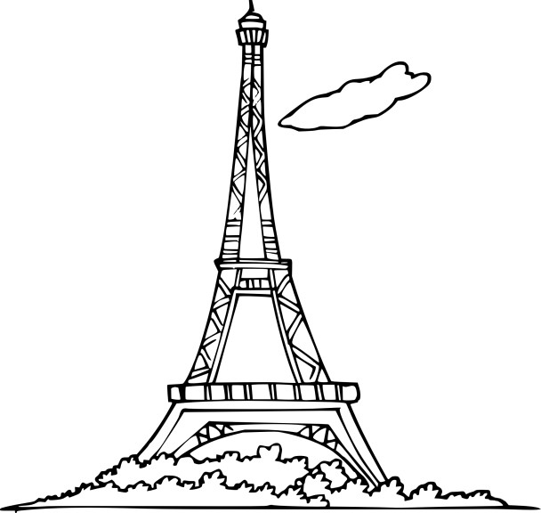 Coloriage Tour Eiffel À Imprimer destiné Coloriage Tour Eiffel 