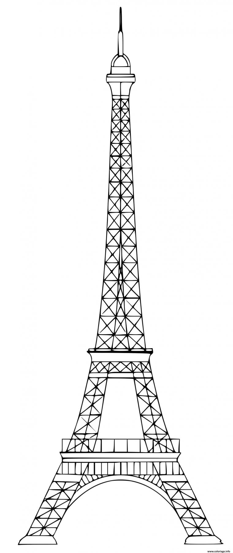 Coloriage Tour Eiffel Facile Simple Dessin Tour Eiffel À pour Coloriage De La Tour Eiffel