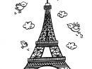 Coloriage Tour Eiffel Paris serapportantà Coloriage Tour Eiffel