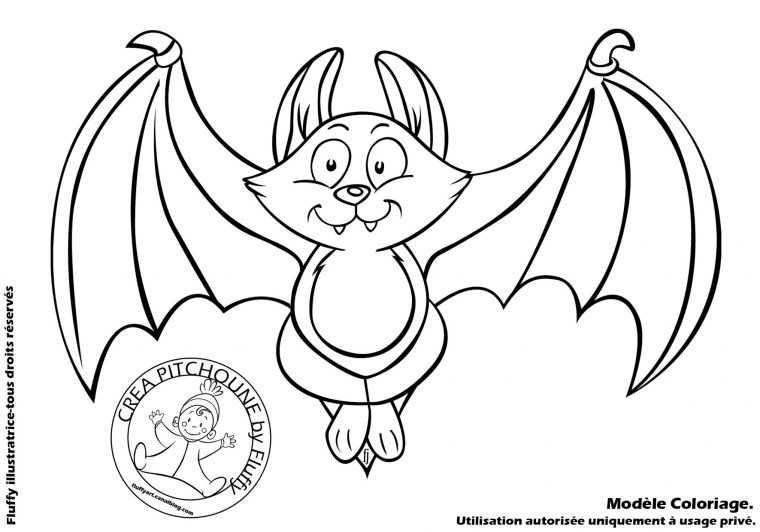 Coloriage : Tous Les Messages Sur Coloriage – Fluffy serapportantà Chauve Souris A Colorier