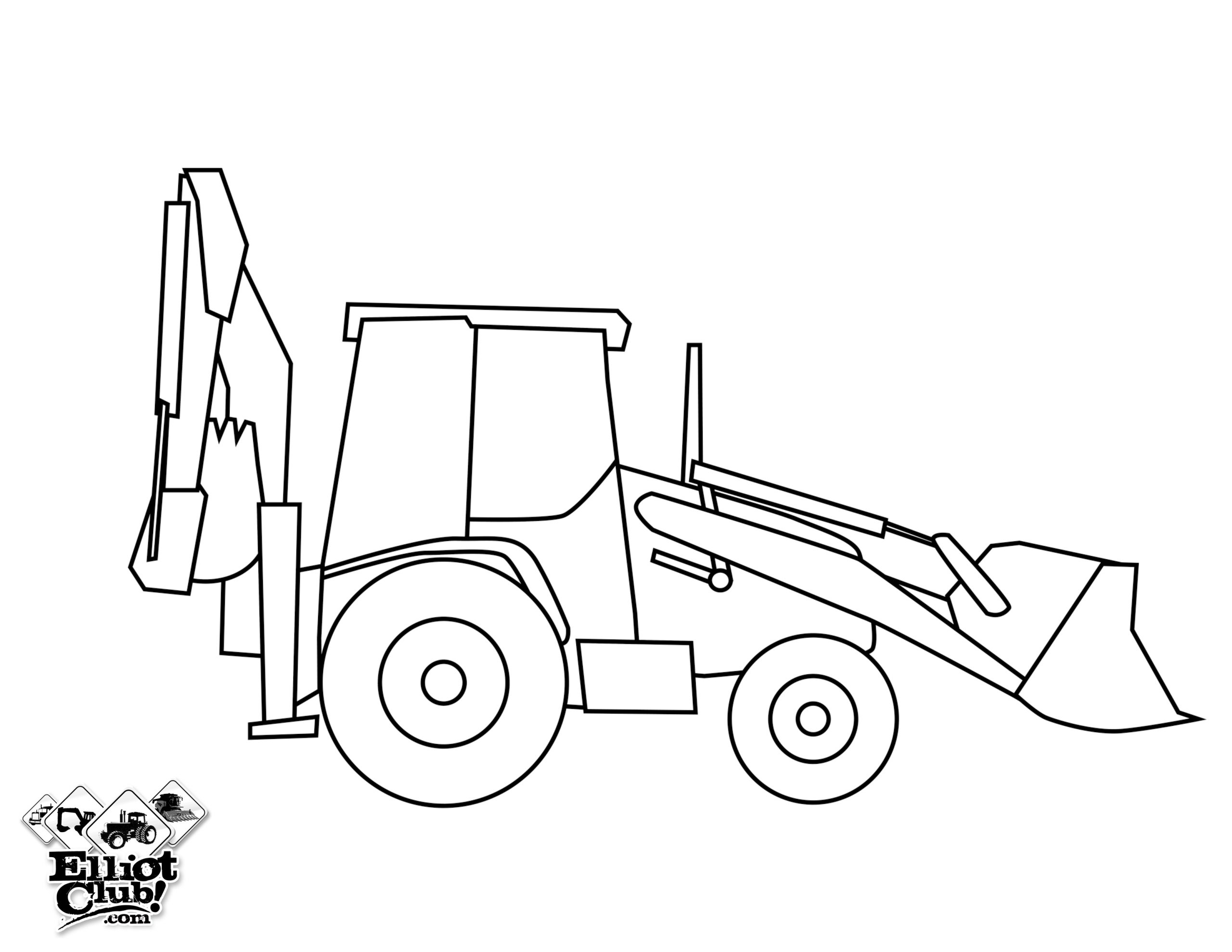 Coloriage Tractopelle Gratuit  Coloriage Pelleteuse serapportantà Coloriage Pelleteuse 