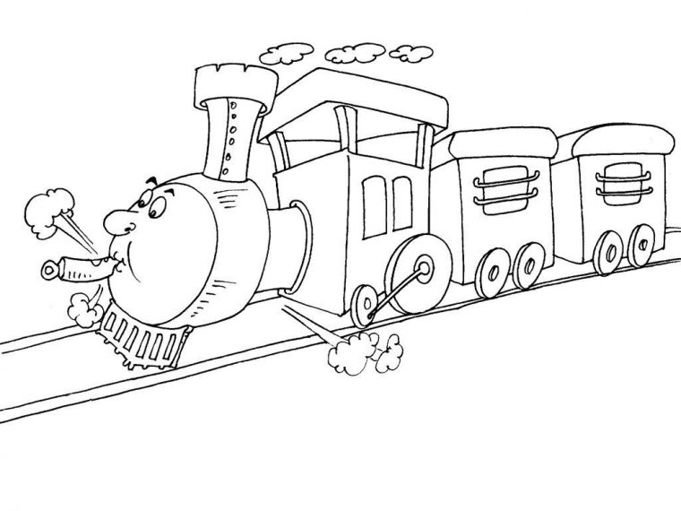 Coloriage Train 29 – Coloriage Trains – Coloriages Transports intérieur Train Coloriage