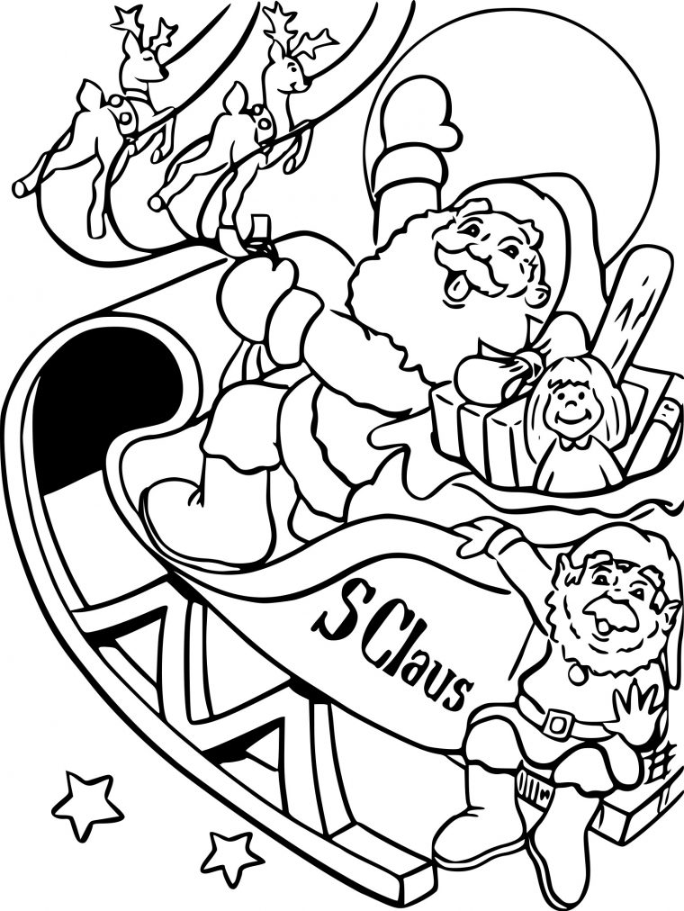 Coloriage Traineau De Noel Dessin À Imprimer Sur encequiconcerne Coloriage De Traineau