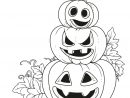 Coloriage Trois Citrouilles Emotions Diverses Halloween pour Dessin D Halloween A Imprimer Gratuit