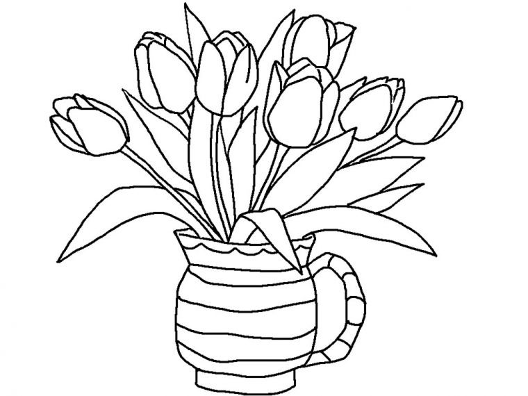 Coloriage Tulipe #161619 (Nature) – Album De Coloriages concernant Coloriage Tulipe