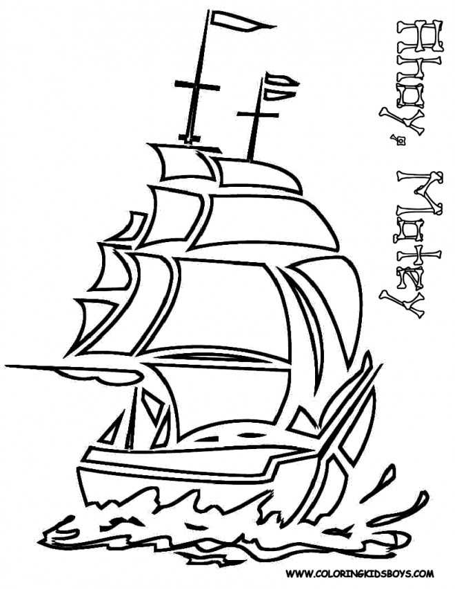 Coloriage Un Bateau Pirate Vectoriel Dessin Gratuit À Imprimer destiné Coloriage Bateau À Imprimer Gratuit