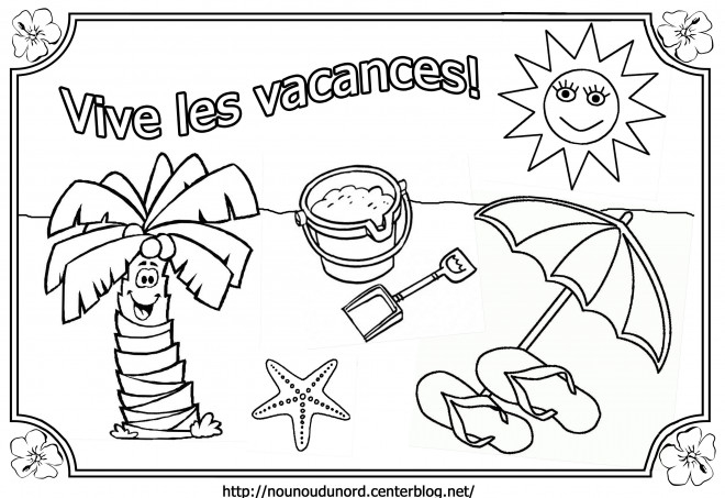 Coloriage Vacance D&amp;#039;Été Dessin Gratuit À Imprimer avec Dessin D Été 