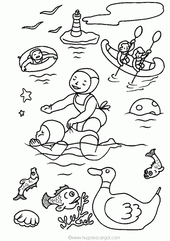 Coloriage Vacances Activités En Mer intérieur Coloriage Vive Les Vacances