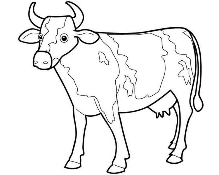 Coloriage Vache #13197 (Animaux) - Album De Coloriages intérieur Vache À Colorier 