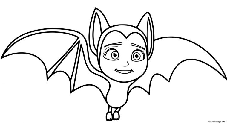 Coloriage Vampirina Chauve Souris Dessin Vampirina À Imprimer tout Chauve Souris Coloriage