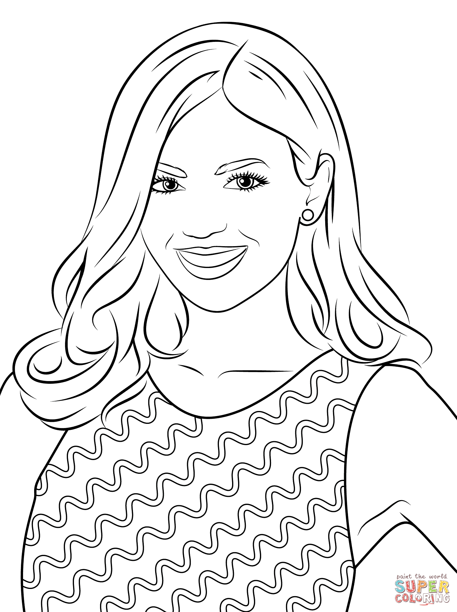 Coloriage - Victoria Justice  Coloriages À Imprimer Gratuits concernant Coloriage De Selena Gomez 