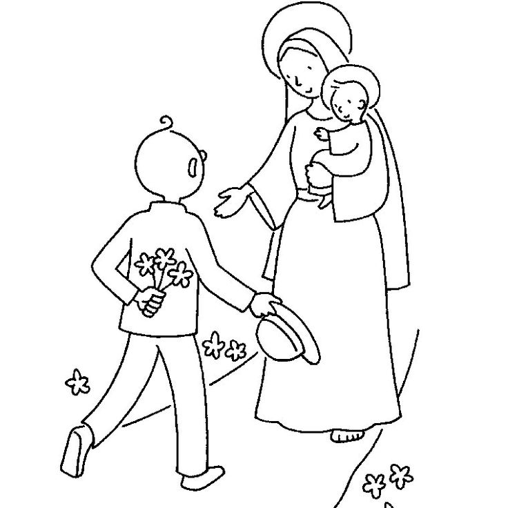 Coloriage Vierge Marie A Imprimer Gratuit  Coloriage concernant Image Religieuse Gratuite À Imprimer 