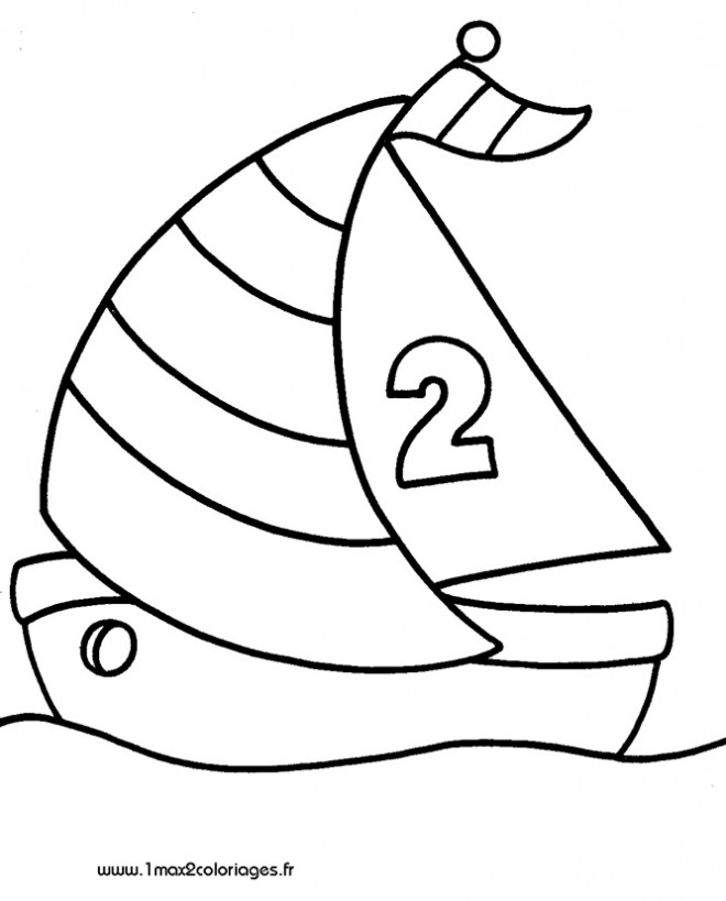 Coloriage Voilier De Sport Maritime Dessin Gratuit À Imprimer concernant Dessin Bateau Enfant 