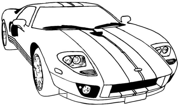 Coloriage Voiture – Coloriage De Voiture De Sport A tout Coloriage De Voiture De Sport