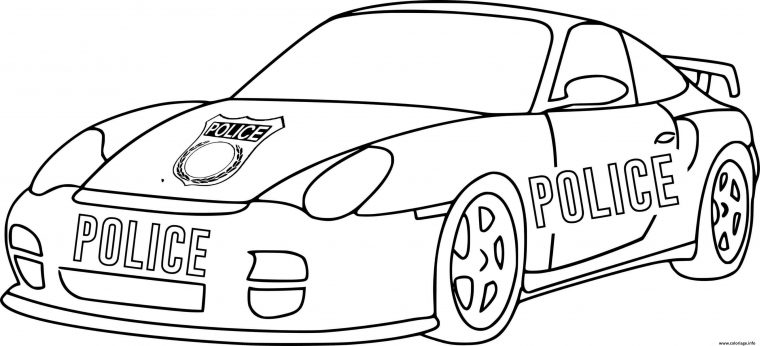 Coloriage Voiture De Course Porsche Police Dessin Voiture concernant Coloriage Voiture En Ligne