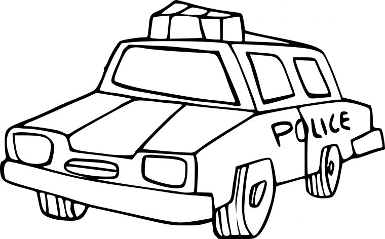 Coloriage Voiture De Police À Imprimer serapportantà Dessin Voiture Enfant