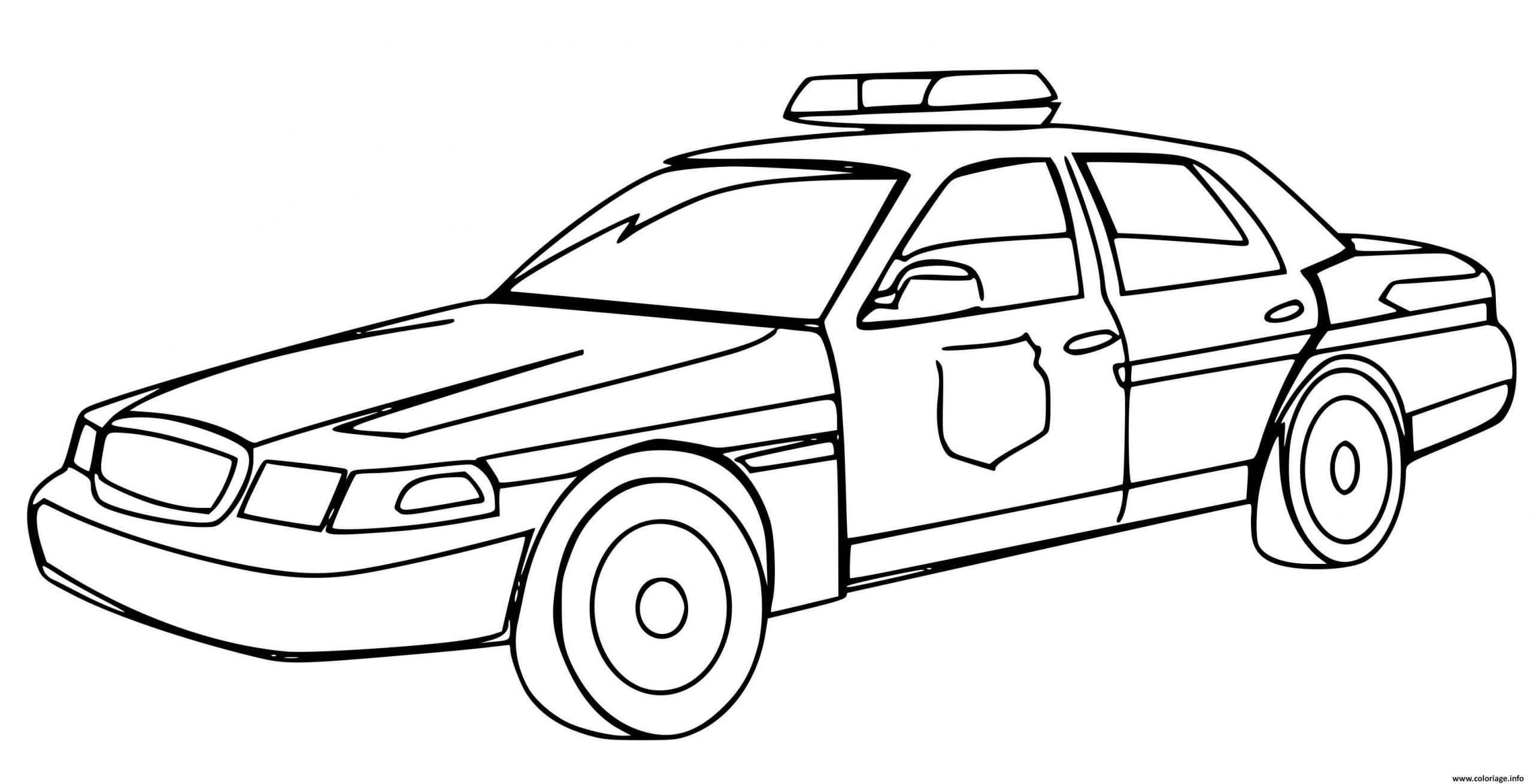 Coloriage Voiture De Police De New York Usa Dessin Voiture dedans Coloriage Voiture