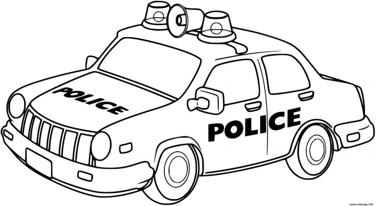 Coloriage Voiture De Police Facile Simple Dessin Voiture à Coloriage A Imprimer Voiture