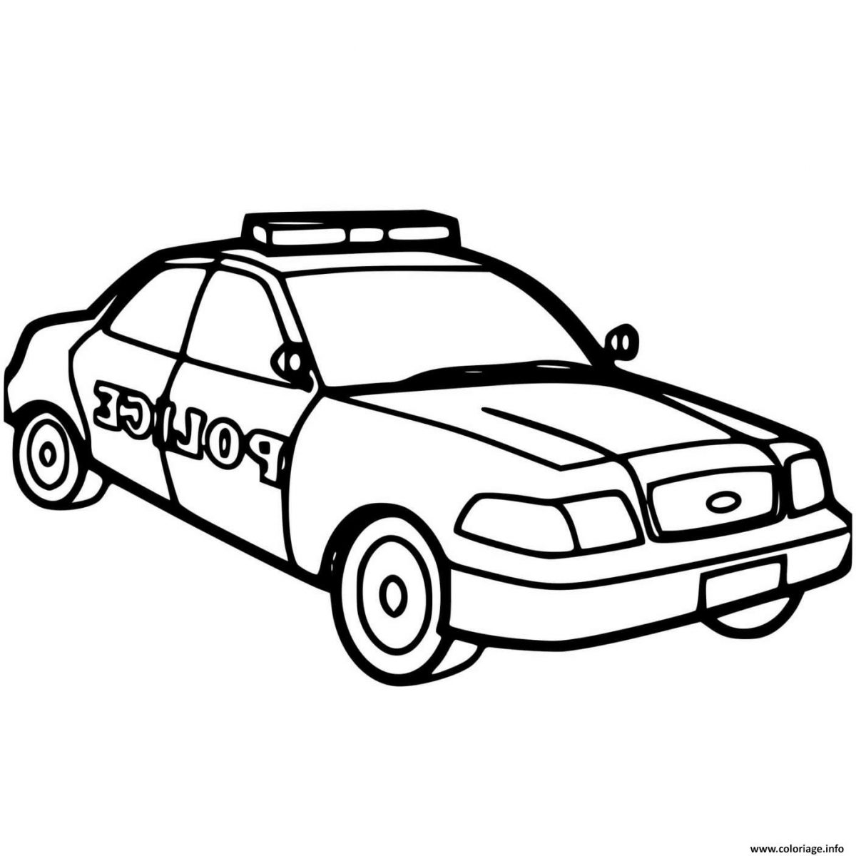 Coloriage Voiture De Police Maternelle Americaine Dessin avec Coloriage Voitures