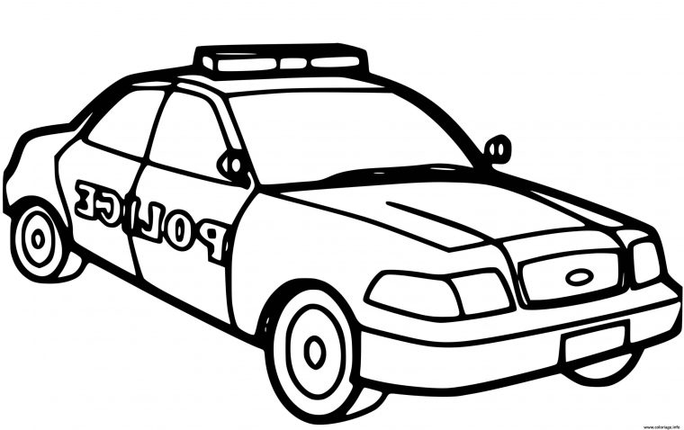 Coloriage Voiture De Police Maternelle Americaine Dessin encequiconcerne Coloriage Voiture En Ligne