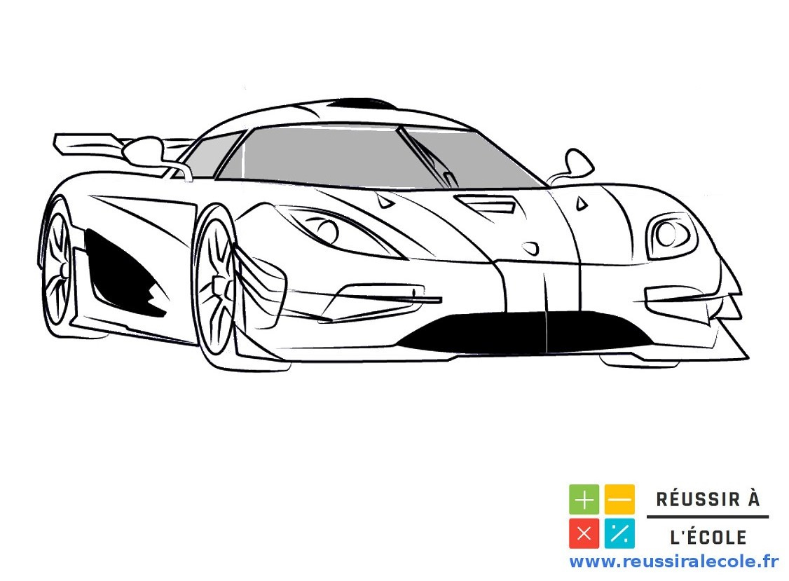 Coloriage Voiture Gratuit  20 Dessins À Imprimer En 1 Clic tout Formule 1 À Colorier 