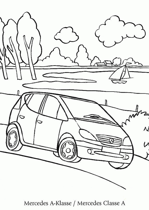 Coloriage Voiture Mercedes Classe A destiné Jeux De Coloriage De Voiture 